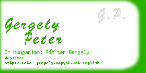 gergely peter business card